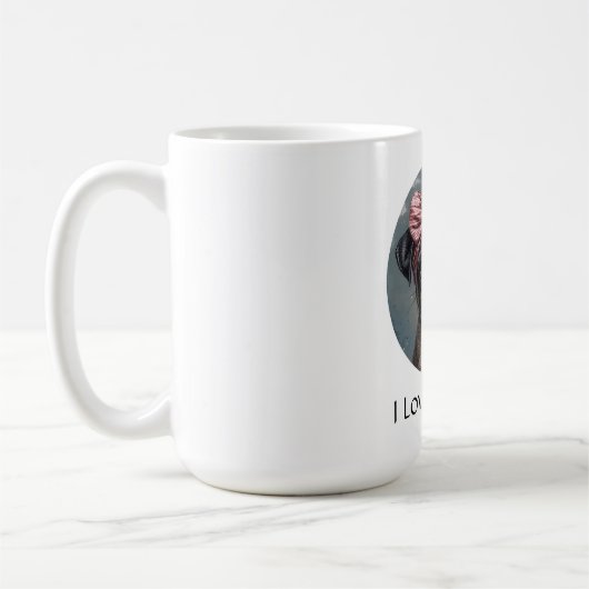 Ik hou van mijn pug koffiemok (Links)