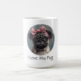 Ik hou van mijn pug koffiemok