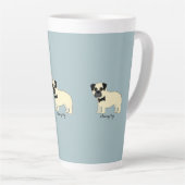 Ik hou van mijn Pug Latte Mok (Rechterhoek)