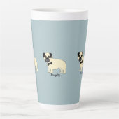 Ik hou van mijn Pug Latte Mok (Voorkant)