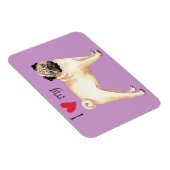Ik hou van mijn pug magneet (Rechterzijde)
