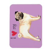 Ik hou van mijn pug magneet (Verticaal)