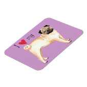Ik hou van mijn pug magneet (Linkerzijde)