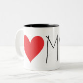 Ik hou van mijn Pug Mok (Voorkant links)