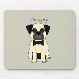 Ik hou van mijn Pug Muismat