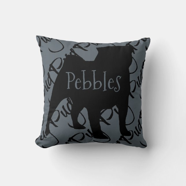 Ik hou van mijn Pug Pillow Kussen (Voorkant)