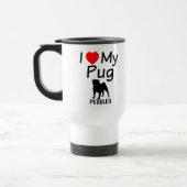 Ik hou van mijn pug reisbeker (Links)