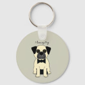 Ik hou van mijn Pug Sleutelhanger (Achterkant)