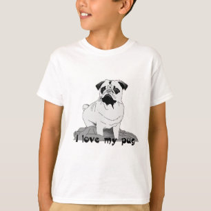 Ik hou van mijn pug. T-shirt