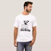 Ik hou van mijn pug. T-shirt (Voorkant volledig)