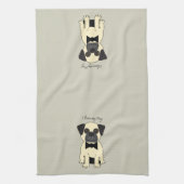 Ik hou van mijn Pug Theedoek (Verticaal)