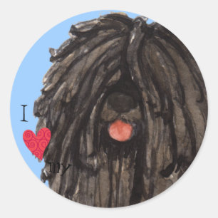 Ik hou van mijn Puli Ronde Sticker