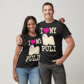 Ik hou van mijn Puli Schattige Hongaarse Puli Drea T-shirt (Unisex)