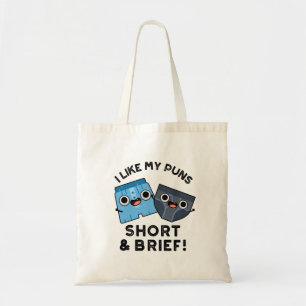 Ik hou van mijn puns, korte en korte grappige onde tote bag