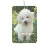 Ik hou van mijn puppy auto luchtverfrisser (Voorkant)