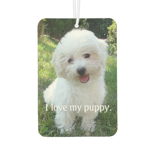 Ik hou van mijn puppy auto luchtverfrisser (Achterkant)