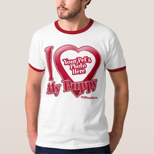 Ik hou van mijn puppy - Foto T-shirt (Voorkant)