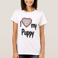 Ik hou van mijn puppy Schattige Red Heart Dog Owne