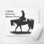 Ik hou van mijn QH-muispad Muismat (Met muis)