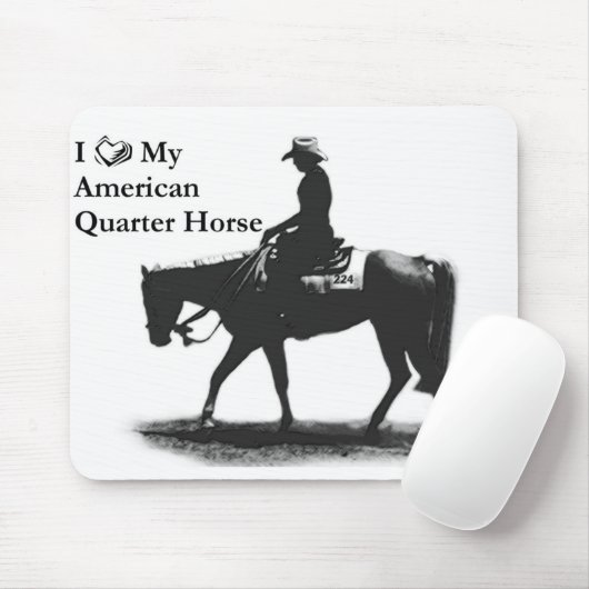 Ik hou van mijn QH-muispad Muismat (Met muis)