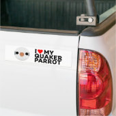 IK HOU VAN MIJN QUAKER PARKIET – grijs Bumpersticker (Op Truck)