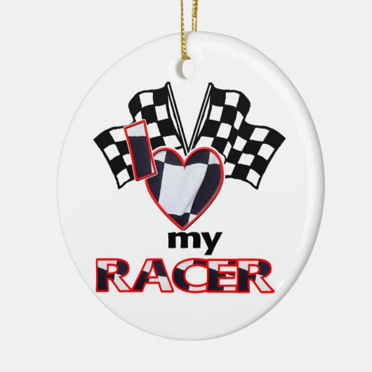 Ik hou van mijn racisme keramisch ornament (Links)