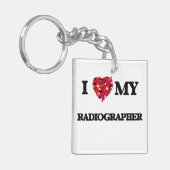 Ik hou van mijn radiograaf sleutelhanger (Voorkant Links)