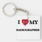 Ik hou van mijn radiograaf sleutelhanger (Voorkant)