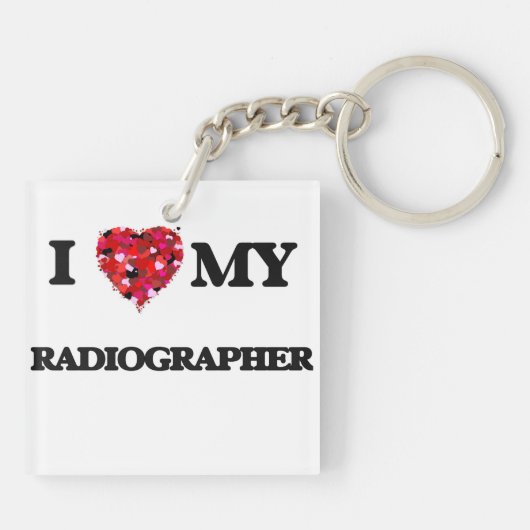 Ik hou van mijn radiograaf sleutelhanger (Achterkant)