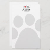 Ik hou van mijn ragdoll-kat-pooier briefpapier (Voorkant / Achterkant)