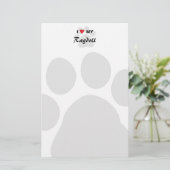 Ik hou van mijn ragdoll-kat-pooier briefpapier (Staand voorkant)