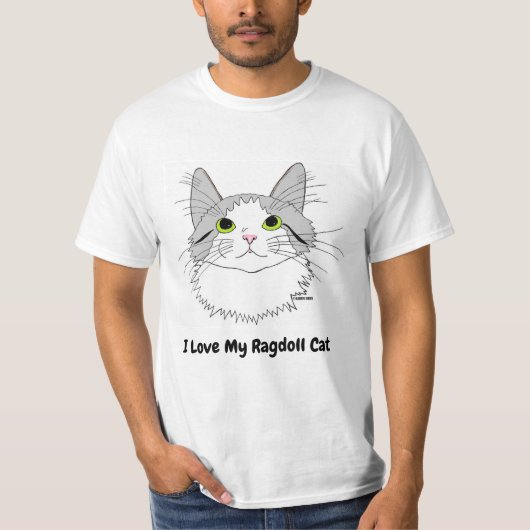 Ik hou van mijn Ragdoll kat T-shirt (Voorkant)