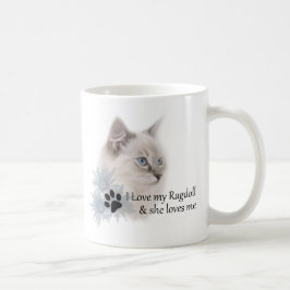 Ik hou van mijn ragdoll koffiemok