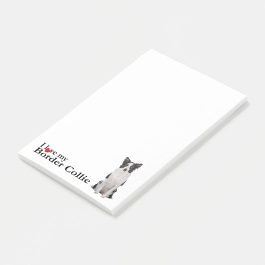 Ik hou van mijn rand Collie Post-it Notes (Schuin)