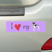 Ik hou van mijn Rat Terrier Bumpersticker (Op auto)