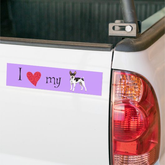 Ik hou van mijn Rat Terrier Bumpersticker (Op Truck)