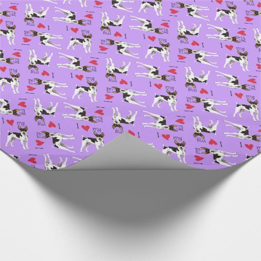 Ik hou van mijn Rat Terrier Cadeaupapier (Hoek)