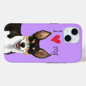 Ik hou van mijn Rat Terrier Case-Mate iPhone Case (Achterkant (horizontaal))