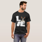 Ik hou van mijn Rat Terrier Hondenliefhebber T-shirt (Voorkant volledig)