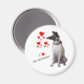 Ik hou van mijn Rat Terrier Magnet (Voorkant / Achterkant)