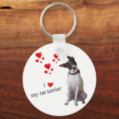 Ik hou van mijn Rat Terrier Sleutelhanger (Voorkant)