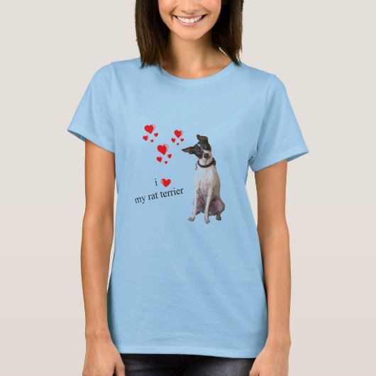 Ik hou van mijn Rat Terrier T-shirt (Voorkant)