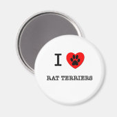 IK HOU VAN MIJN RAT TERRIERS MAGNEET (Voorkant / Achterkant)