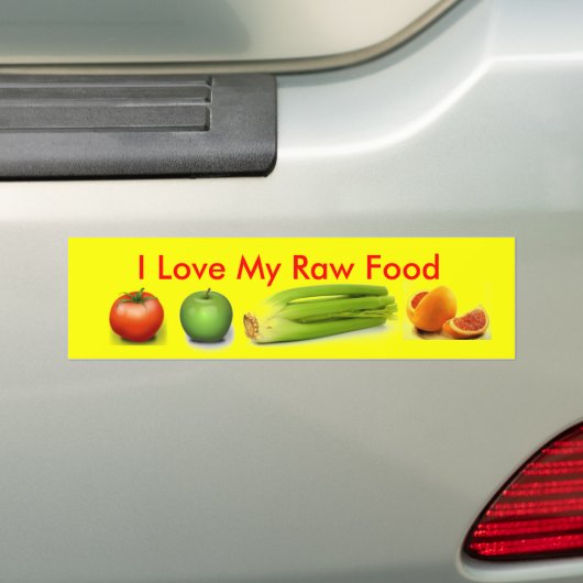Ik hou van mijn rauwe Bumpersticker (Op auto)