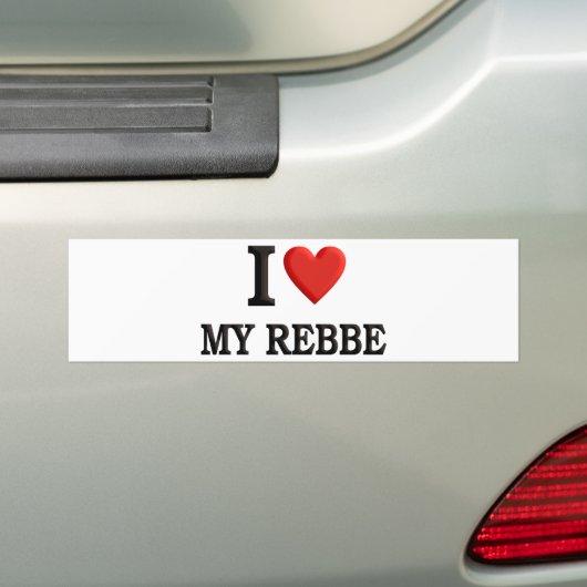 Ik hou van Mijn Rebbe Bumpersticker (Op auto)
