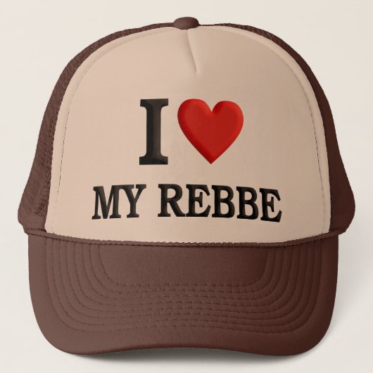 Ik hou van Mijn Rebbe Trucker Pet (Voorkant)