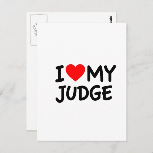 Ik hou van mijn rechter briefkaart (Voorkant / Achterkant)