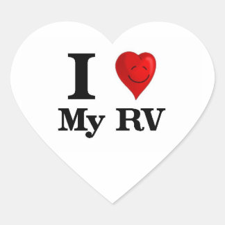 Ik hou van mijn recreatievoertuig hart sticker