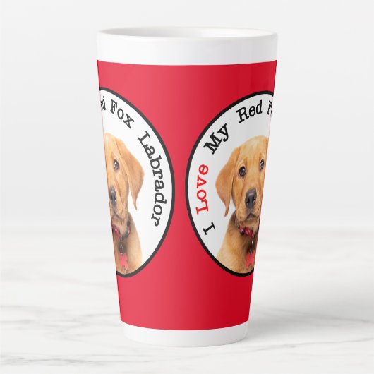 Ik hou van mijn Red Fox Labrador Latte Mok (Voorkant)