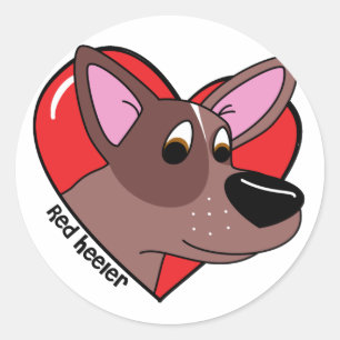 Ik hou van mijn Red Heeler Stickers